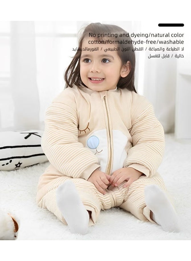 HOOKOR Baby Sleep Sack, Soft Baby Sleeping Bag, Swaddling Blanket, Swaddle Wrap, Pure Cotton Wearable Blankets with Removable Sleeves and Legs, Easy Zip Access Nappy Change, for Newborn Babies 1-3 Years - Image 2