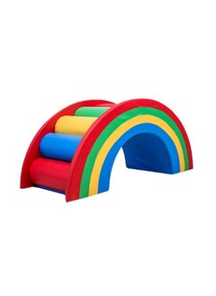 JSAITOYS Kids Play Soft Set Climb And Crawl Slide Training Aids Pvc Play Rainbow Bridge  - Image 4