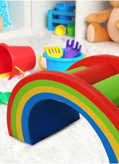 JSAITOYS Kids Play Soft Set Climb And Crawl Slide Training Aids Pvc Play Rainbow Bridge  - Image 5