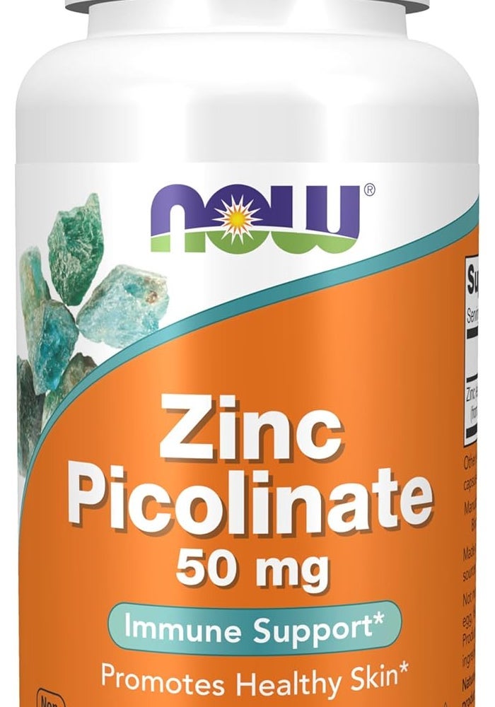 Now Foods Zinc Picolinate 50mg 120 Veg Capsules - Image 1
