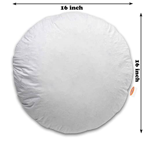 Ship Smart Non Woven Vaccum Packed Fiber Round Cushion Pillow Inserts or Fillers for Sofa & Bed - Pack of 5, 16" X 16" (White, SsNwn_Round516Flr0001) - Image 5