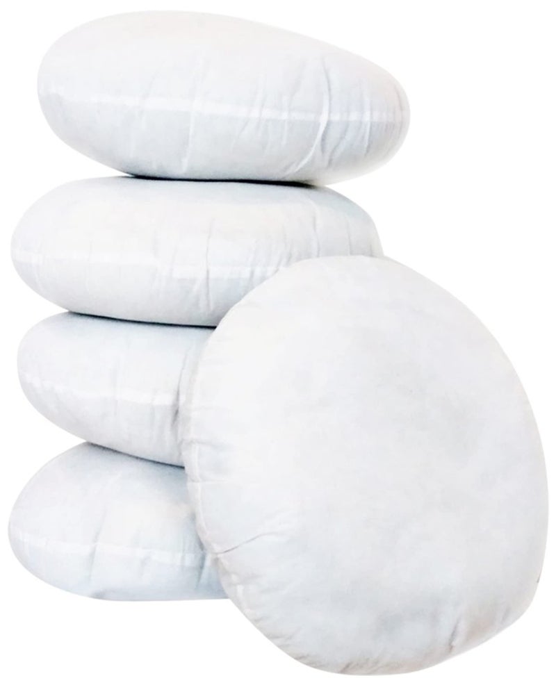 Ship Smart Non Woven Vaccum Packed Fiber Round Cushion Pillow Inserts or Fillers for Sofa & Bed - Pack of 5, 16" X 16" (White, SsNwn_Round516Flr0001) - Image 4