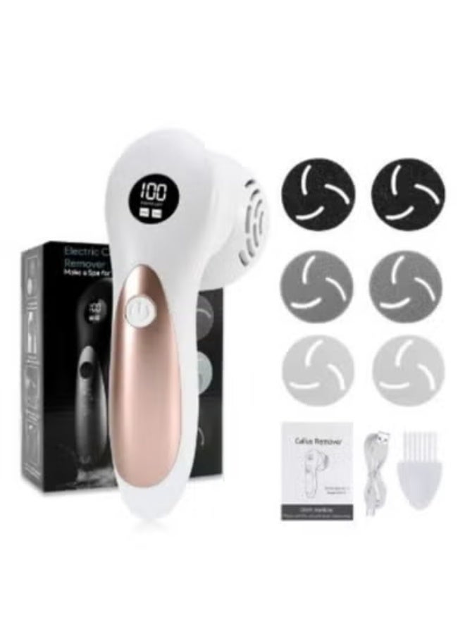 AROAQ Rechargeable Electric Callus Remover Kit for Feet, Portable Pedicure Tool for Dead, Hard, Cracked, and Dry Skin - Image 1
