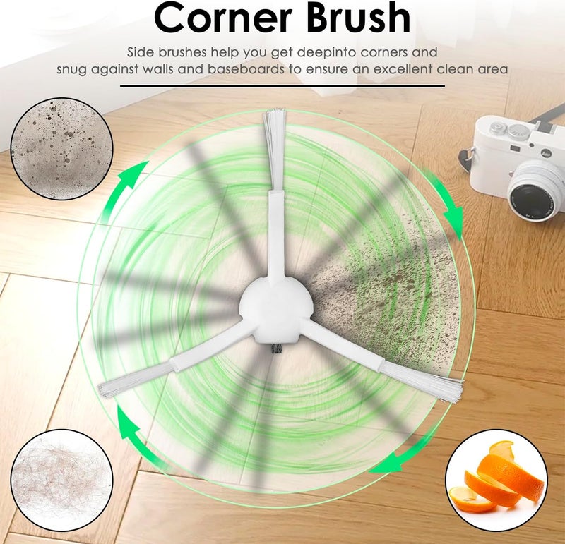CHAIN PEAK (10pcs) X20+ Side Brushes for Xiaomi X20+/X20 Plus/ 1S/ S20 plus/ S20+/X10+/X20 pro Robot Vacuum Cleaner Side Brush Kit Edge Sweeping Brushes Brush Accessories - Image 2