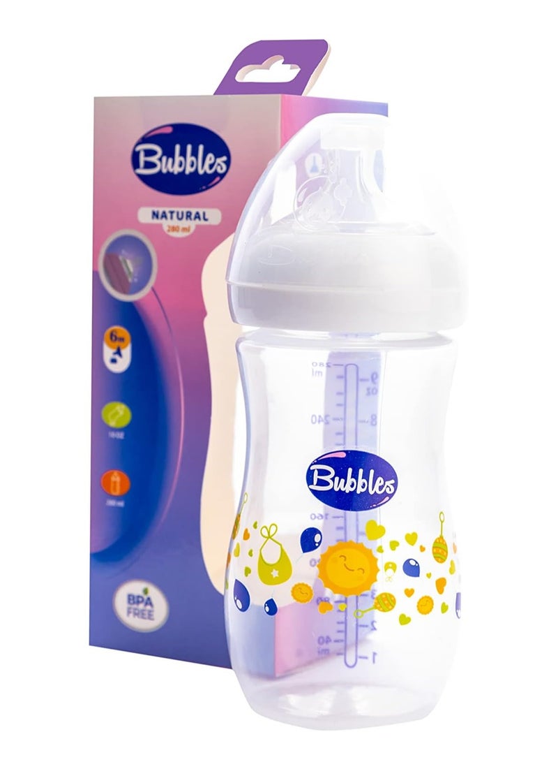بابلز ببرونة ناتشورال لرضاعة طبيعية 280 مل - بيضاء - Image 2