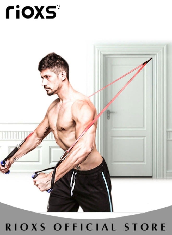 RIOXS Resistance Band Set Pull Up Assist Band Set Heavy Duty Powerlifting Exercise Stretch Bands for Powerlifting Muscle Toning Fitness Yoga  - Image 3