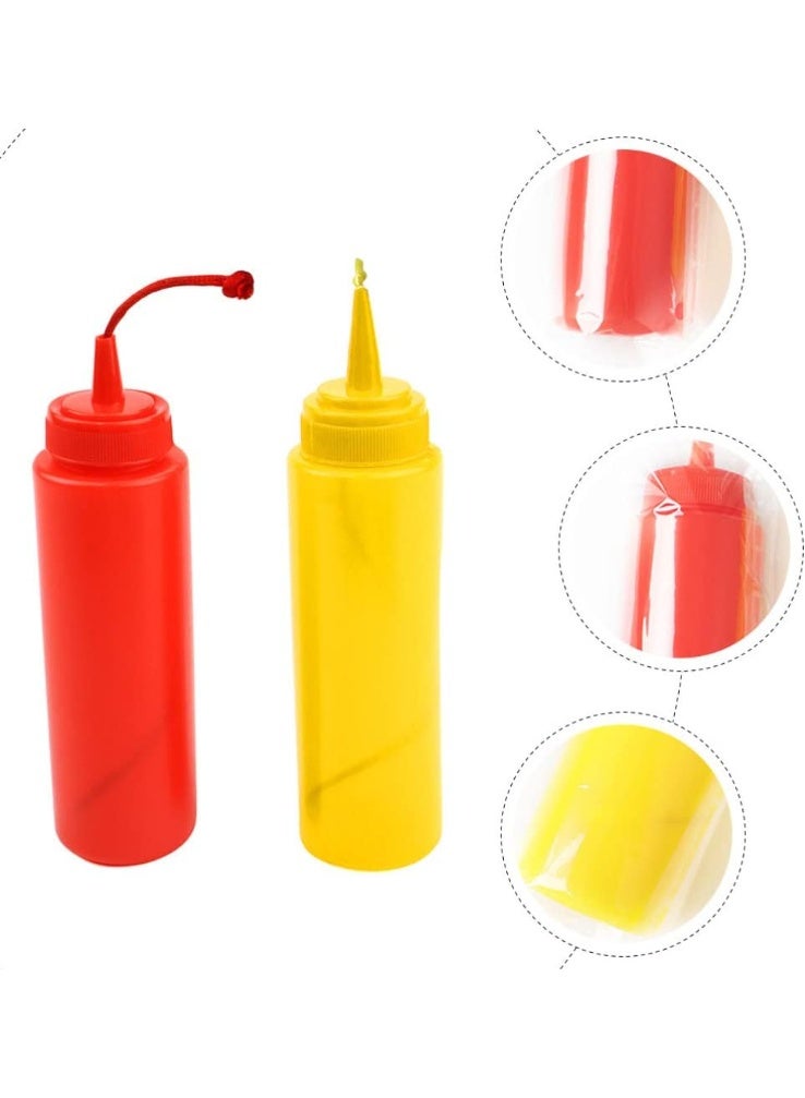 2Pcs Fake Mustard and Ketchup Bottle Funny Salad Dressing Prank Toys Phoney Condiment Squirt Bottle Toy for Adults Kids Halloween Party