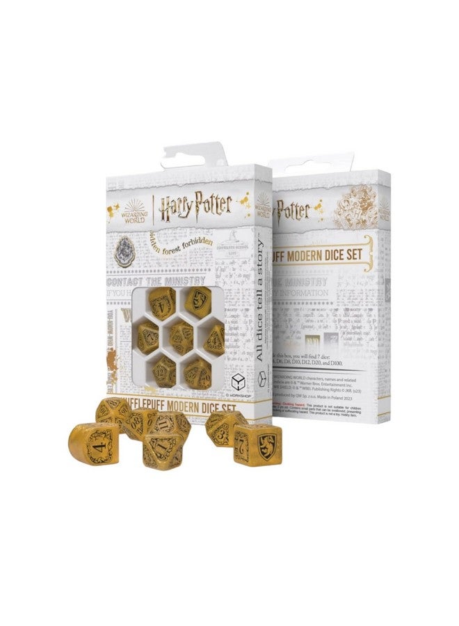 Q WORKSHOP Harry Potter Hufflepuff Modern Dice Yellow - Image 1