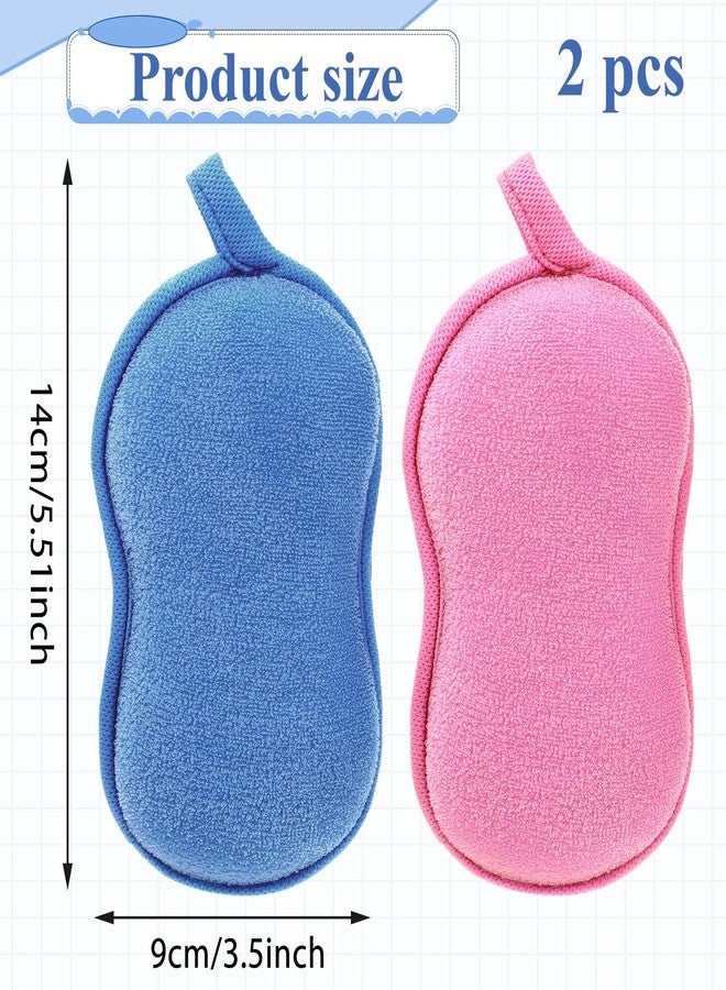 SynHHergyx 2PCS Bathing Sponge Soft Bath Sponge Shower Sponges for Women Absorbent Body Wash Sponges Bathing Tool for Men Women Gentleness Exfoliating - Image 2