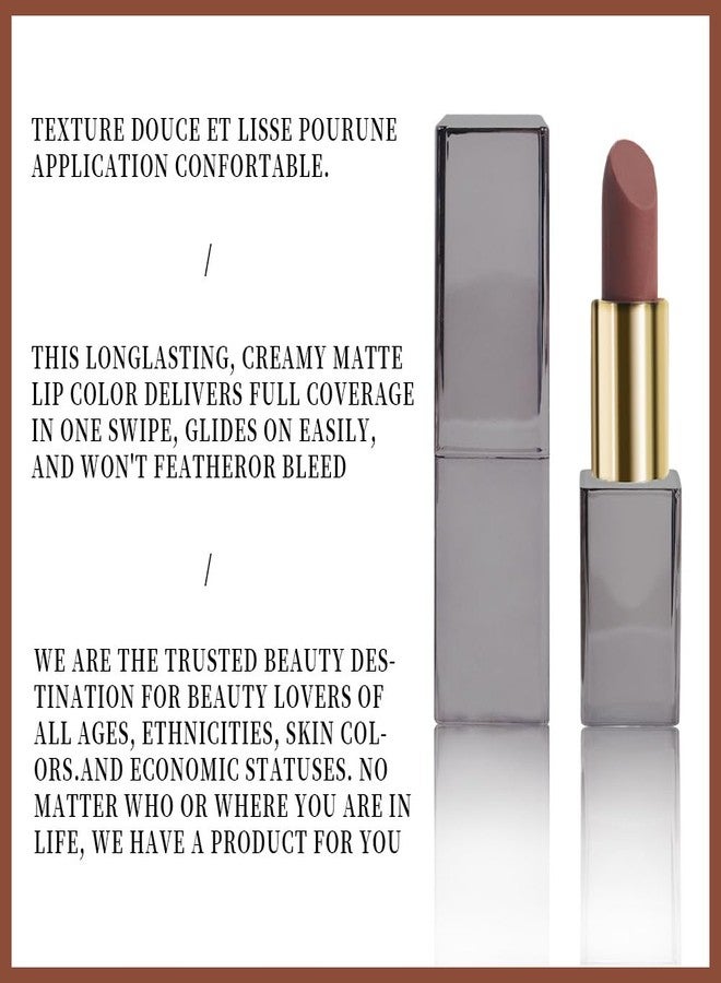 CAKAILA Red Brown Matte Cream Lipstick,Velvet Waterproof Long Lasting Smudge Proof for Women Lip Stick,Magic Lipstick 24 Hours Original Lip Liner Makeup,labiales mate 24 horas originales,Vegan,1 Count - Image 5