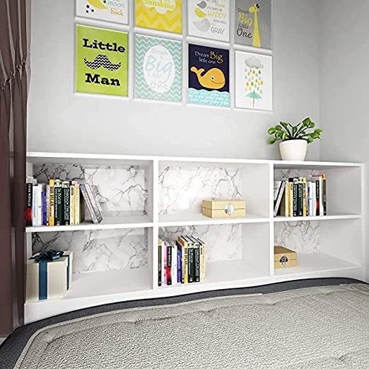 COSMOS STAR™ White Sky Marble Furniture Film Interior Film Wallpaper for Cupboard Door, Almirah, Fridge, Tabletop, Wall, Floor, DIY & Other Renovation Projects (24 x 200 INCH, White Sky Marble) - Image 2