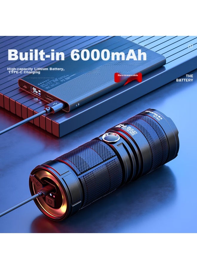 SupFire Flashlight, High Brightness, Long Battery Life, Long-Range Illumination, Military-Grade Brightness, Outdoor And Home Use, Sky- Piercing Light, 100000 Lumens - Image 4