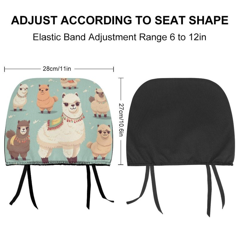 Universal Soft Elastic Alpaca Car Headrest Cover Protector 1 PCS For Truck SUV - Image 3