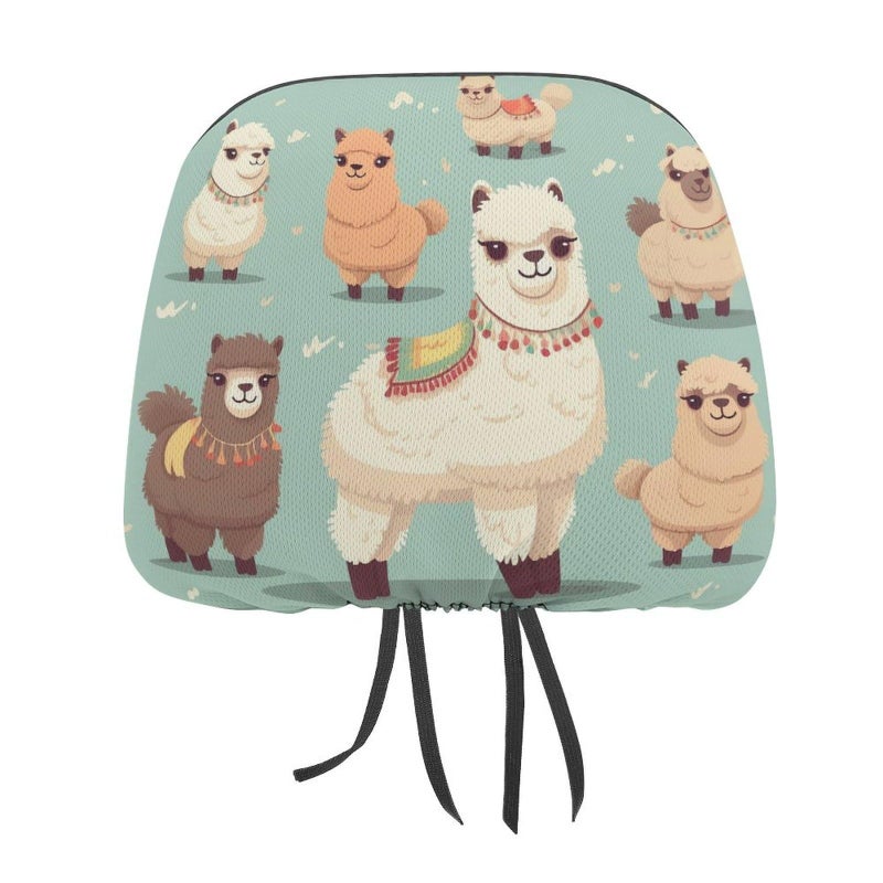 Universal Soft Elastic Alpaca Car Headrest Cover Protector 1 PCS For Truck SUV - Image 2