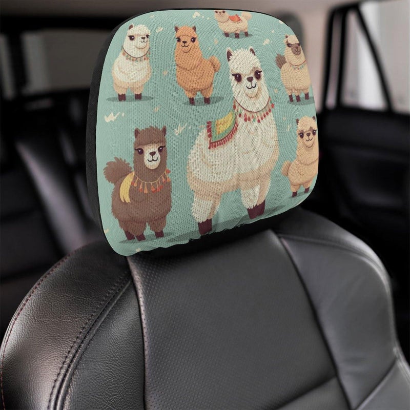 Universal Soft Elastic Alpaca Car Headrest Cover Protector 1 PCS For Truck SUV - Image 5