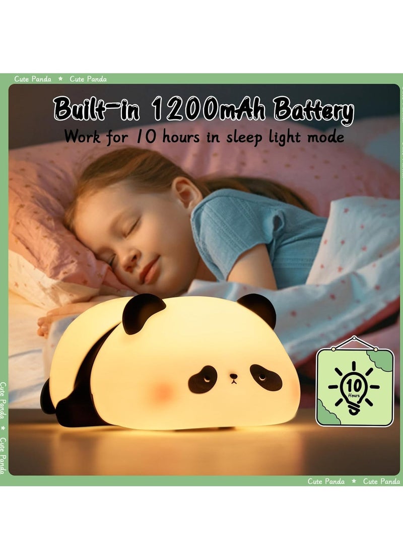 JAJEEK Baby Night Light – Cute Panda Night Light for Kids, 3 Lighting Modes, Dimmable with Timer, Silicone Touch Control Nursing Light, USB Rechargeable Panda Lamp - Image 4