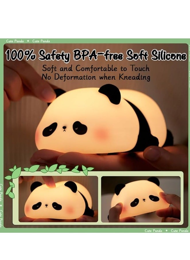 JAJEEK Baby Night Light – Cute Panda Night Light for Kids, 3 Lighting Modes, Dimmable with Timer, Silicone Touch Control Nursing Light, USB Rechargeable Panda Lamp - Image 2