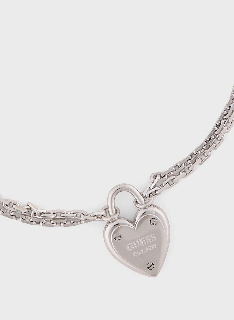 GUESS Mini Heart Lock Bracelet - Image 2