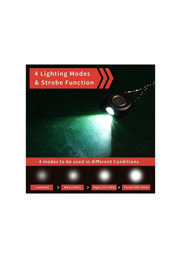 MecArmy USB Type-C Rechargeable Flashlight CPL2 Keychain Light - 300 Lumens LED - Image 4