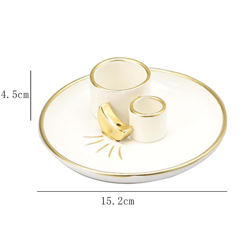 Ceramic Palo Santo Incense Holder Home Decor For Desk Bedroom Fireplace Color B - Image 4