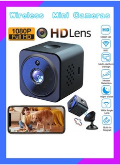 Generic Indoor Security Mini Camera Detector WiFi Camera Nanny Cams Wireless with Cell Phone App Home Surveillance HD IP Camera with Night Vision and Motion Detection for Office/Dog/Baby Monitor  - Image 1