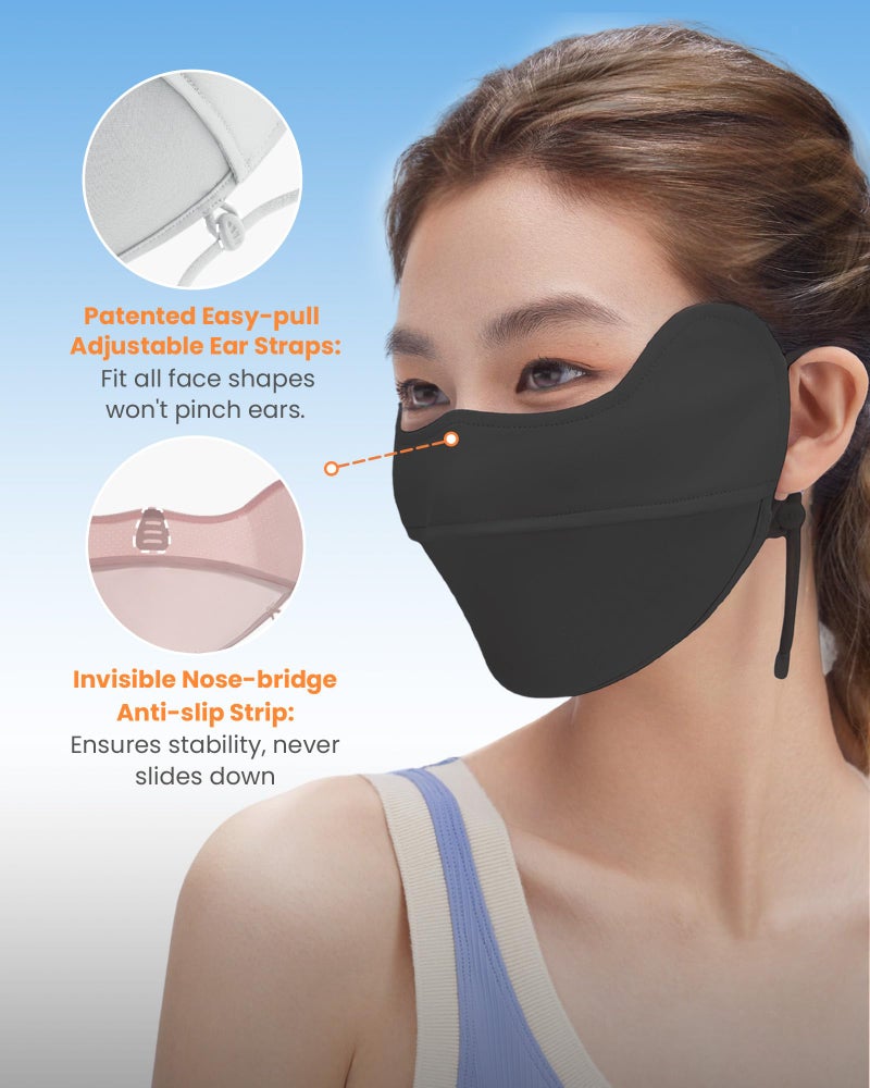 BENEUNDER UV Sun Protection Face Cover Eye Protection UPF50+ Breathable Cooling Face Covers Balaclava Summer Washable Reusable - Image 3