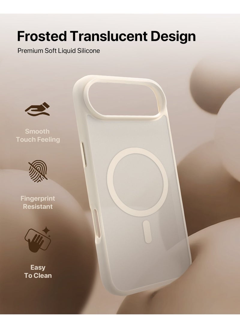 INFINYTY iPhone 17 Air Frosted Soft Touch Case - Gleam Beige, Anti-Slip Grip, MagSafe Compatible, Mil. Grade Drop Protection, Translucent Frosted Back, Air Cushion Corners, Matte Finish, Scratch-Resistant, Hybrid Cover, Raised Camera and Screen Protection - Image 2