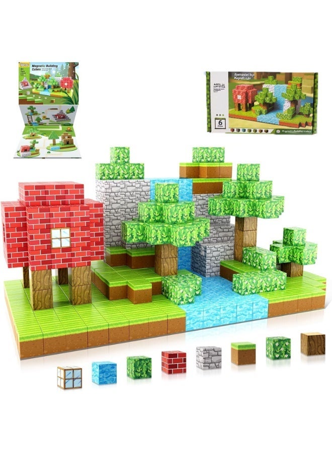 LEFAFA Magnetic Building Blocks, 100pcs Magnetic Blocks, Magnetic Building Cube Game, Magnet Tiles Toys for Kids, Stacking Magnets for Kids, Birthday Gifts for Boys and Girls Age 3+ Years Old - Image 1