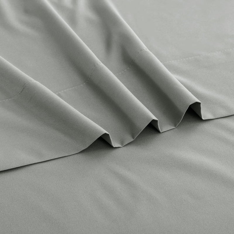 Ghooss 4 Piece Bed Sheet Set with Deep Pocket-Hypoallergenic Microfiber Bedding Super Soft Sheets-Wrinkle, Fade Free, Stain Resistant-Gray,Queen - Image 3