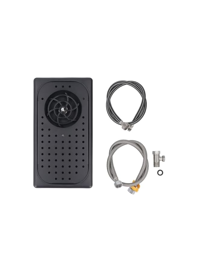 Bar Glass Rinser, 360 Degree Stainless Steel Cup Washer with Shelf, Automated Pitcher Rinser, Easy To Install Cup Washer Spray Rinser for Bar Hotel Cafe Restaurant - Image 2