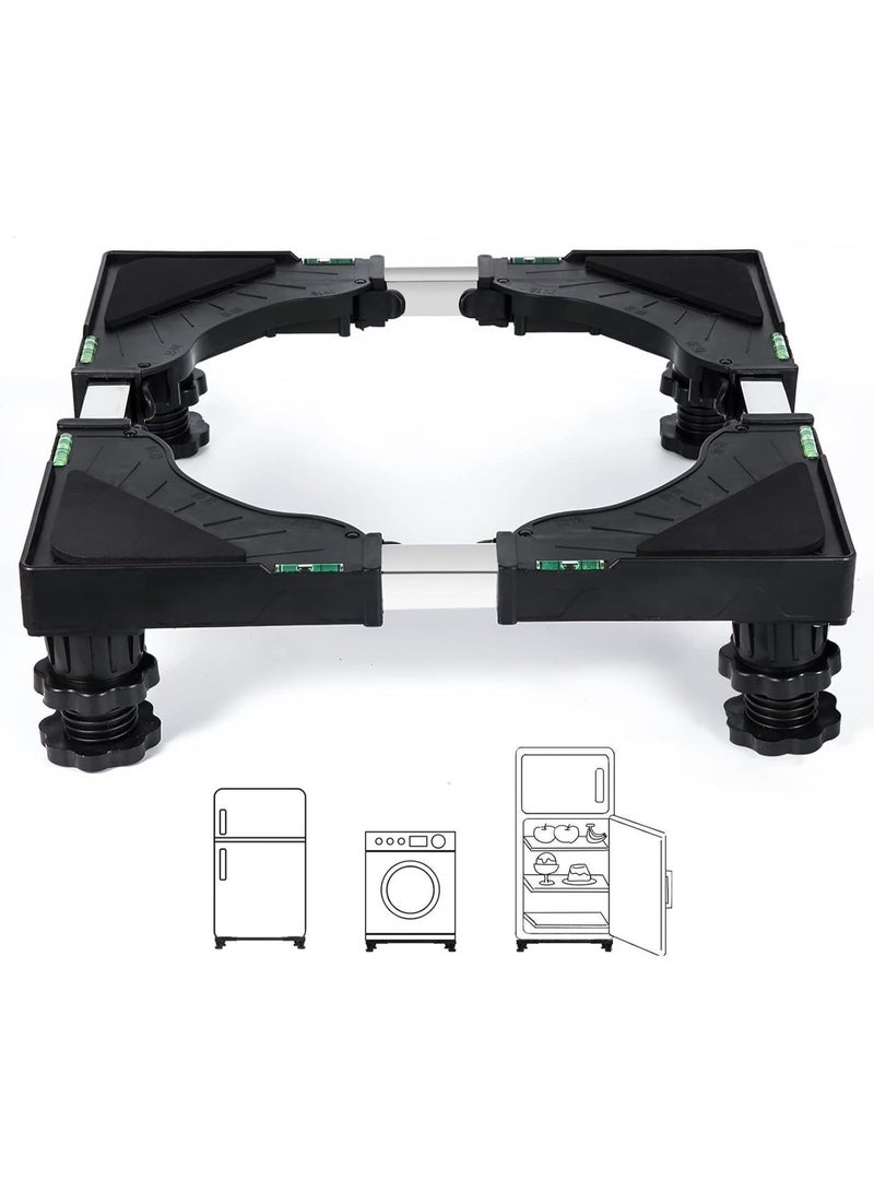 حامل الثلاجة الصغيرة القابل للتعديل قاعدة حامل ثلاجة عالمية مع أرجل قوية 4 قاعدة متعددة الوظائف لغسالة ومجفف - Image 1