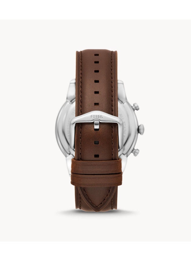 فوسيل Men Leather Chronograph Wrist Watch FS5967SET with Multi-Strwith Bracelet - Image 4