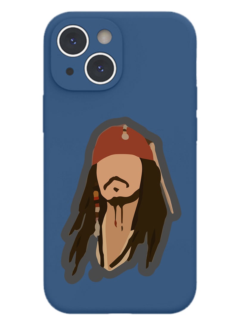 Theodor Protective Slim Fit Case Liquid Silicone Cover with Full Body Protection Anti-Scratch Shockproof Case For iPhone 15 Plus Blue  - Pisces - Image 1