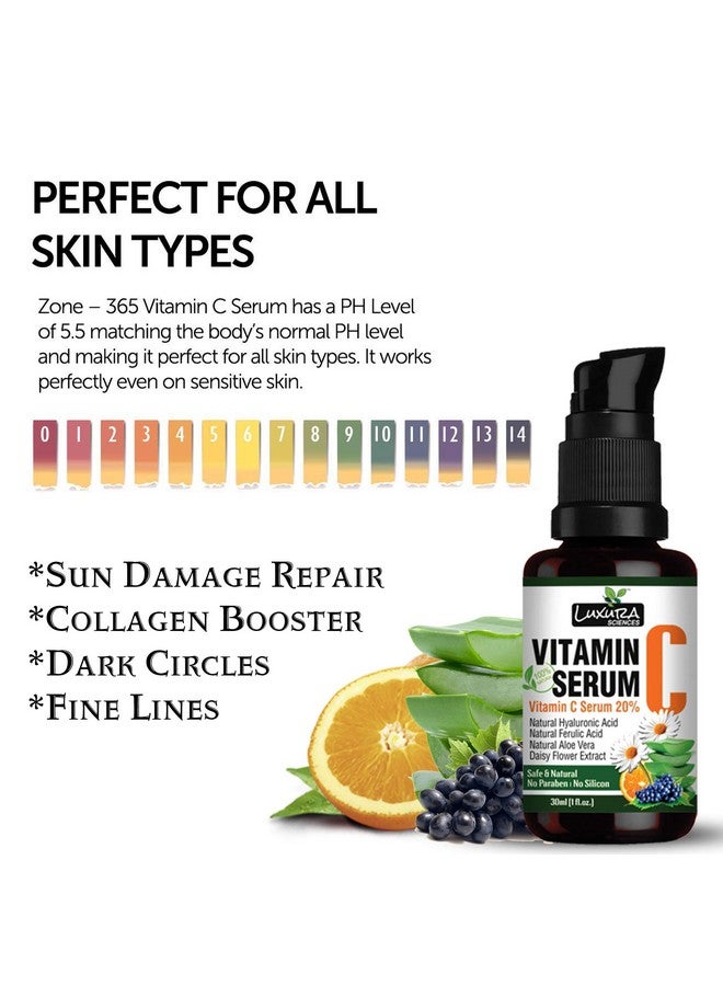 Luxura Sciences 20% Vitamin C Serum For Skin Glow And Anti Ageing |Effective Skin Brightening Vitamin C Serum|30 Ml | Scar And Dark Spot Reduction | Healthy Glow - Image 3
