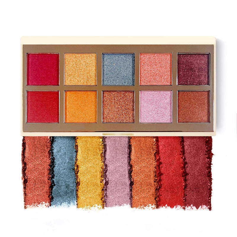 JUST GOLD Justgold Master Professional Collection 10 Color Eyeshadow Palette Highly Pigmented Blendable Long Lasting Shimmer Shade For Party for Women Girls 56202 - Image 1
