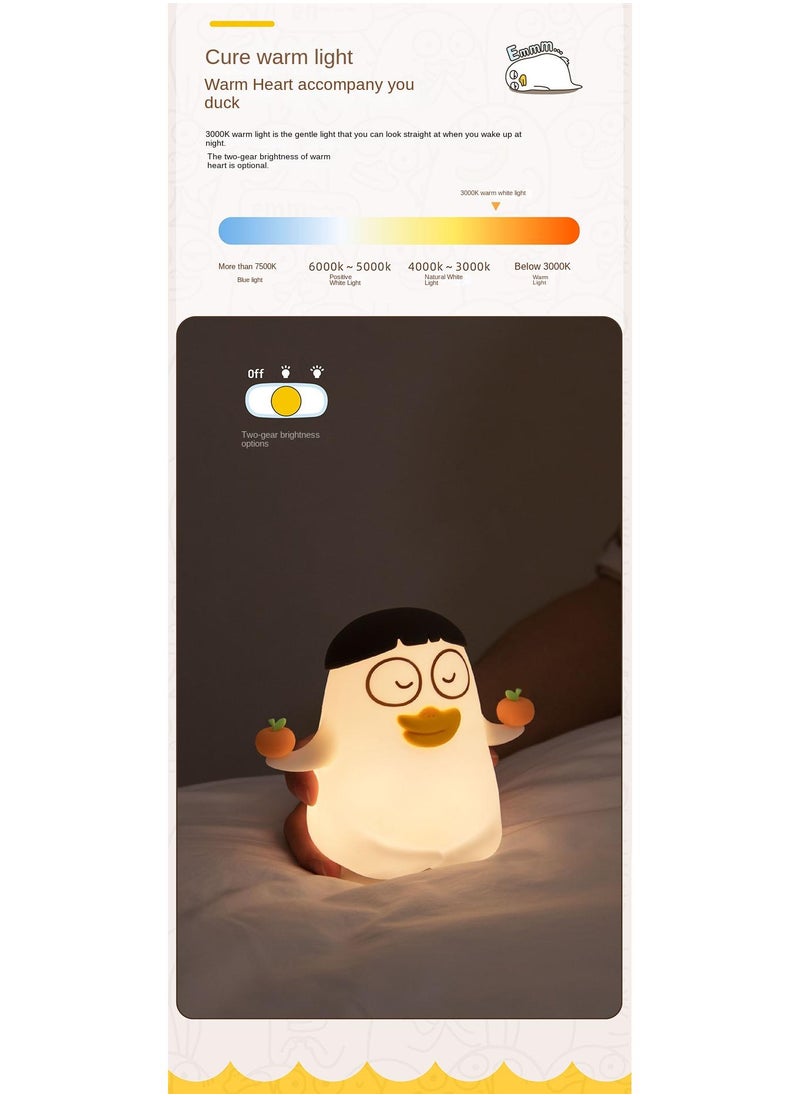 Y&D Fun Little Duck Night Lamp Desktop Decoration Night Lamp Bedroom Bedside Sleep Lamp Timing Night Lamp  - Image 3