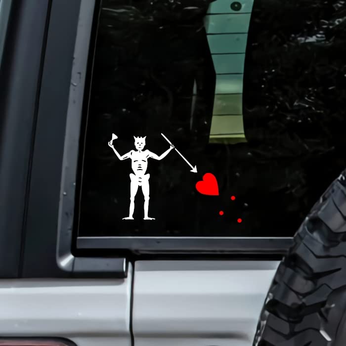 MHDStickerCo Blackbeard Vinyl Decal Sticker Edward Teach Jolly Roger - Image 1