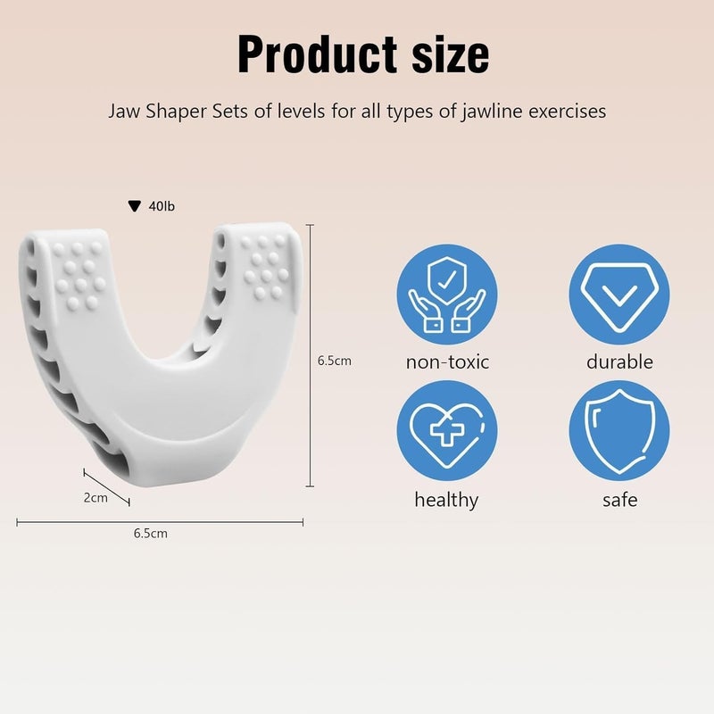 MGNLR MGNLR Jawline Trainer Face Cheekbone Lip Exerciser 4060 lbs Double Chin Reducer Unisex 1 Count  - Image 3