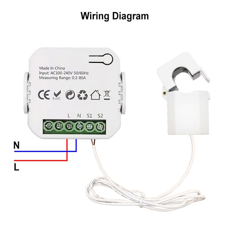 Zigbee Energy Monitor 0.2-80A Real-Time Consumption Tracking - Smart App Data Clamp Power Meter for Home And Small Commercial Automation - Image 3