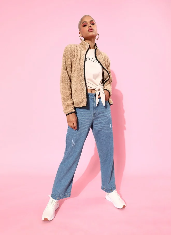 ساسافراس Stunning Blue Relaxed Fit Jeans for Women