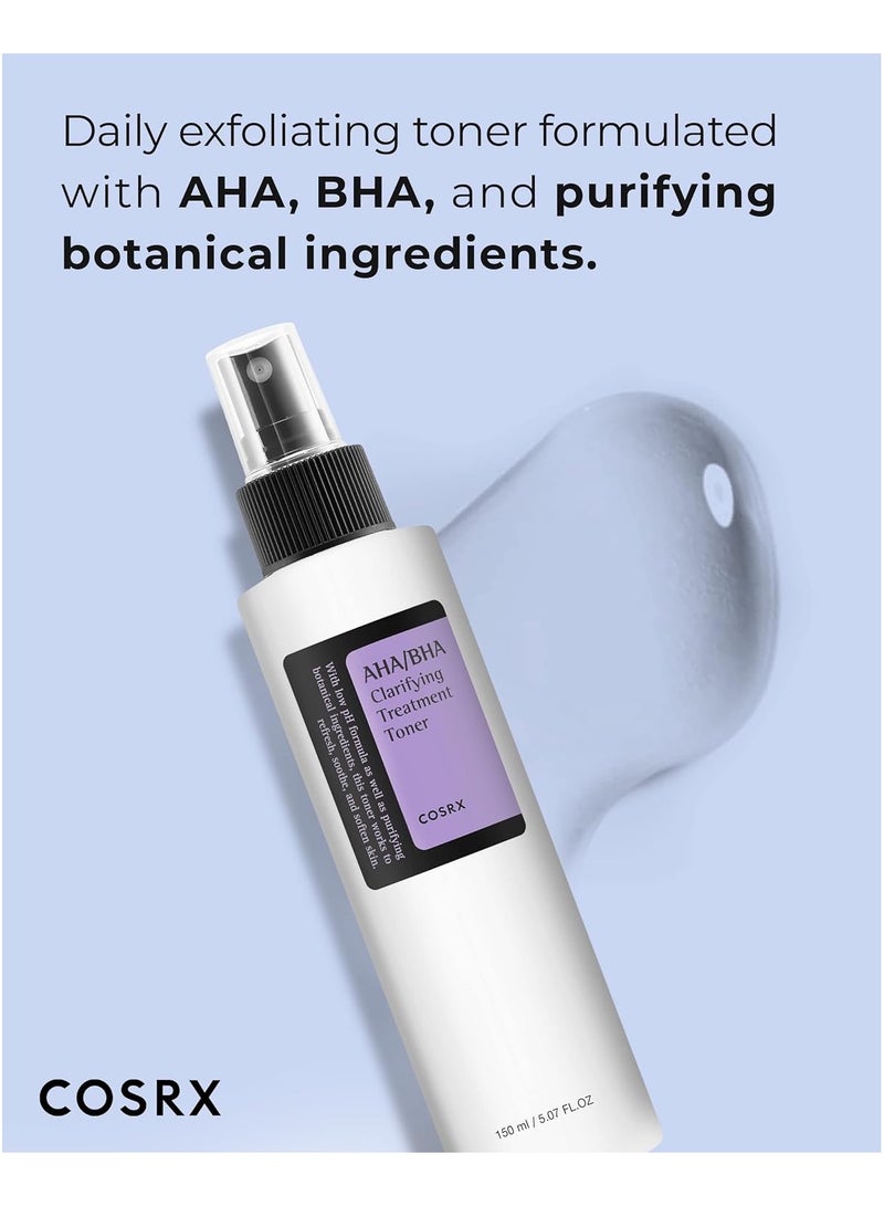 COSRX AHA/BHA Clarifying Treatment Toner Facial Exfoliating Spray for Whiteheads Pores & Uneven Skin Korean Toner 150ml - Image 2