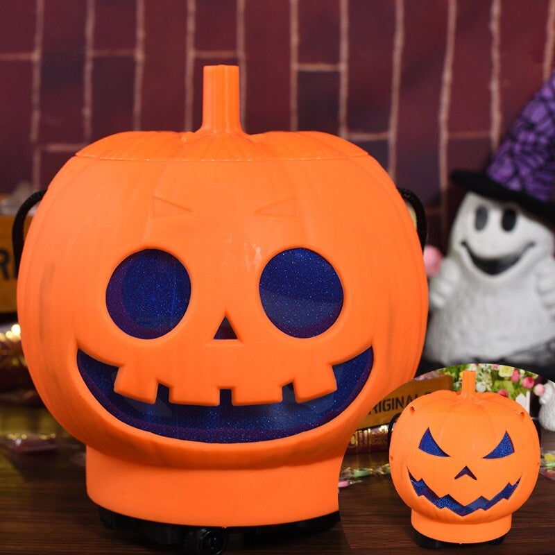Halloween Portable Pumpkin Lantern Candy Bag Luminous Decorations Props Ornaments Children'S Pumpkin Bucket Party Layout - Image 4