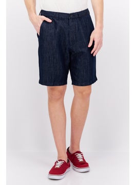 Men Plain Chino Short, Navy
