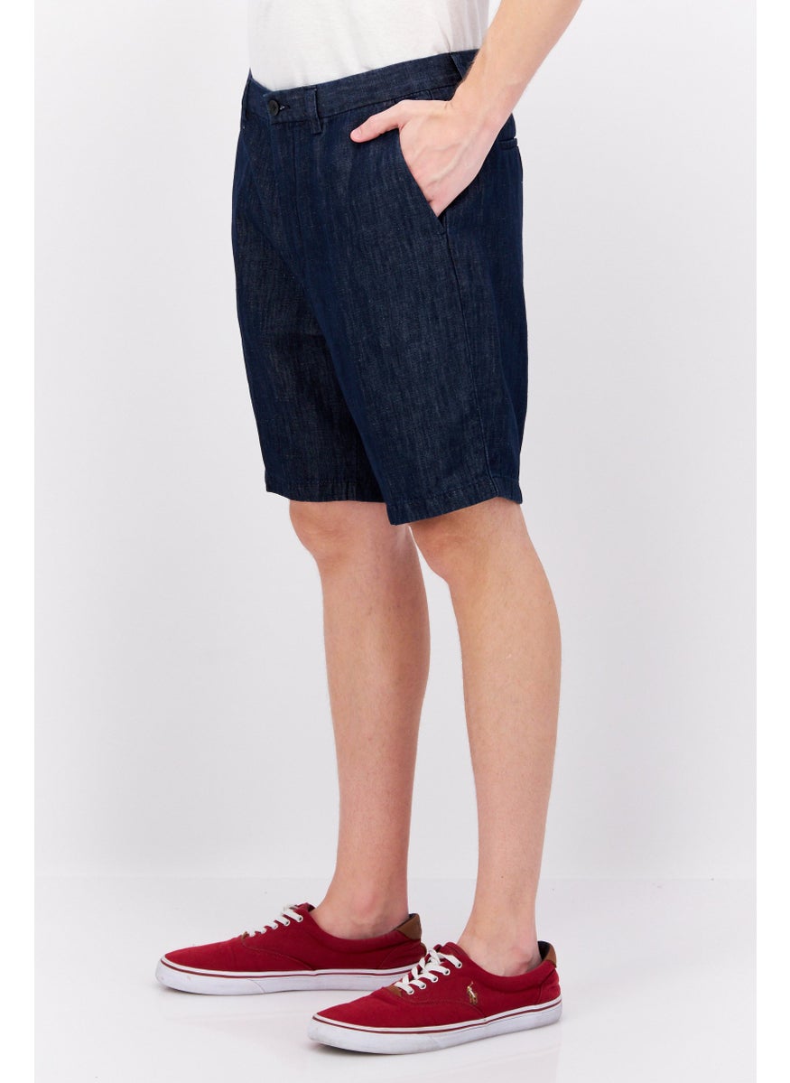 ESPRIT Men Plain Chino Short, Navy  - Image 2