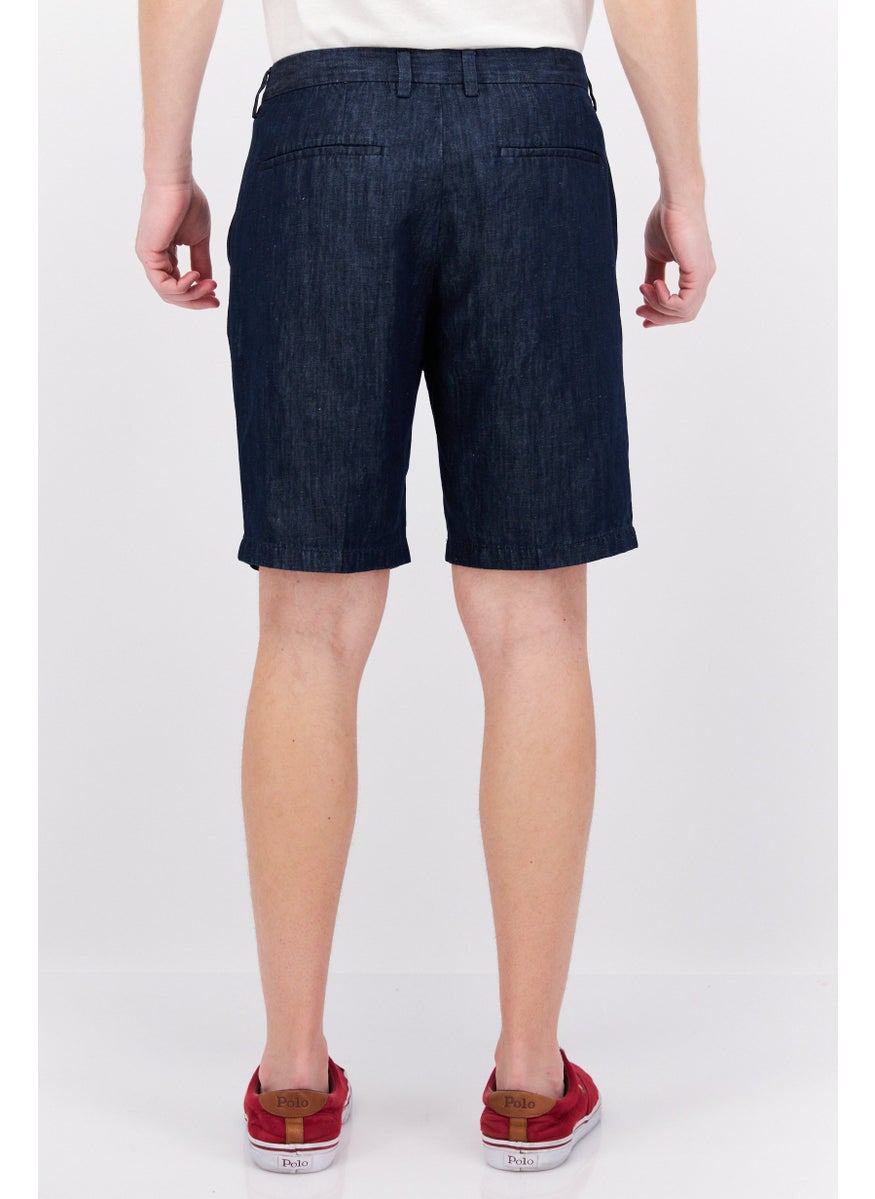 ESPRIT Men Plain Chino Short, Navy  - Image 3
