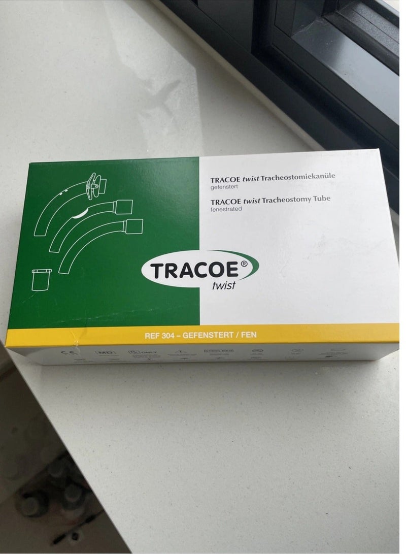 Twist TRACOE twist German perforated tracheostomy tube (speech) - Size 7 - 7.0mm inner diameter - Model REF 304-07 - Image 1