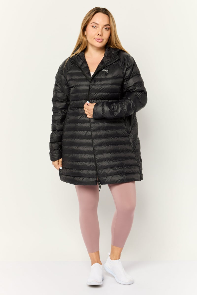 PUMA جاكيت خارجي طويل الأكمام للنساء، رياضي، أسود - Image 3