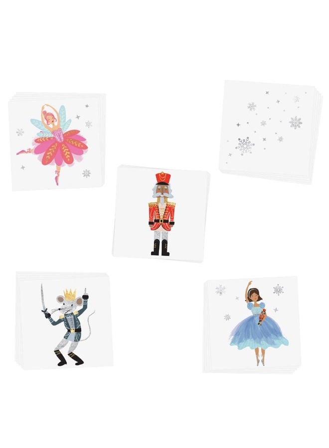 Flash+Tattoos NUTCRACKER VARIETY SET of 25 Temporary | Christmas tattoo, Tattoo, metallic tattoo, Sugar Plum Fairy, Clara, Rat King, - Image 1