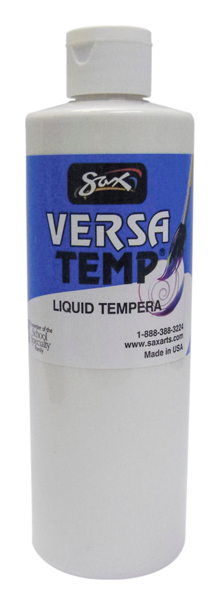 Sax Versatemp HeavyBodied Tempera Paint White 1 Pint 1440695 16 Fl Oz Pack of 1