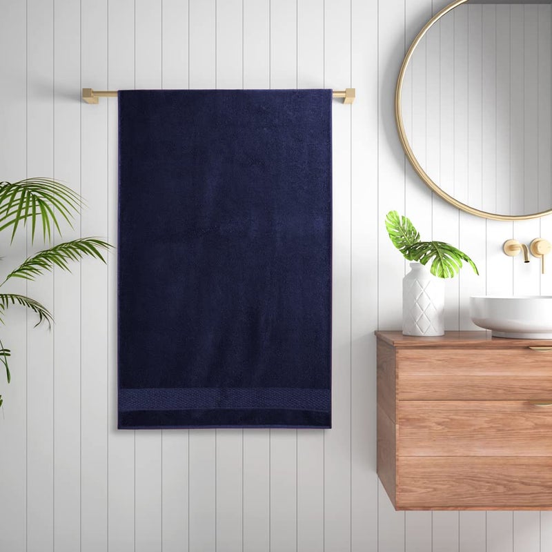 Wakefit Towels for Bath, Towels for Bath Large Size | 500 GSM | Bath Towel for Men/Women, Bathing Towel, Towels for Bath Women/Men, Terry 100% Cotton 1 Piece (Navy Blue) - Image 3